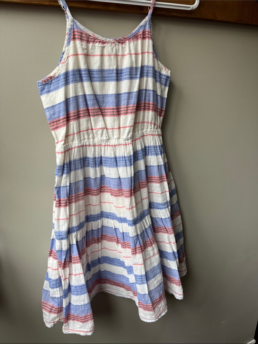 Joe Fresh Striped Sundress in White, Blue & Pink
